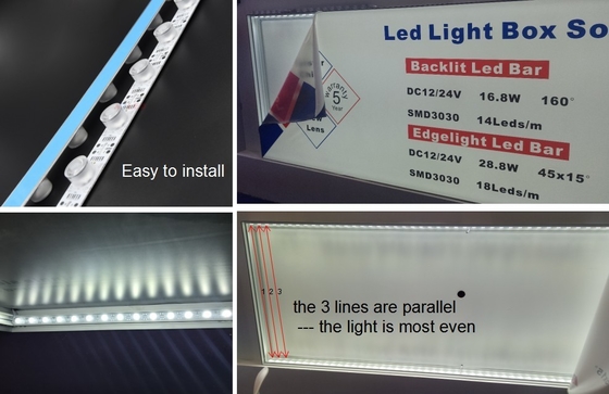 Διπλό πλευρικό LED SEG υφασματικό φωτεινό κουτί LED Edge Lit