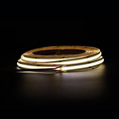 Υπερ φωτεινές 528 LED/M COB Led Strip 12V 24V 10MM αψεγάδιαστο κίτρινο φως COB/FOB