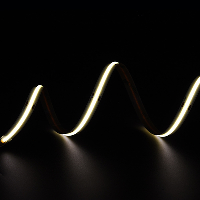 Υπερ φωτεινές 528 LED/M COB Led Strip 12V 24V 10MM αψεγάδιαστο κίτρινο φως COB/FOB
