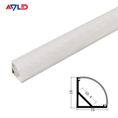 16*16mm Κρεμασμένο led αλουμίνιο ανωτισμένο αλουμίνιο εξάντληση led προφίλ επιφάνειας γωνίας τοποθετημένο led προφίλ φωτεινής λωρίδας