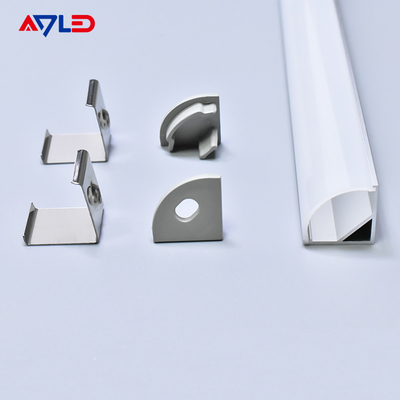 16*16mm Κρεμασμένο led αλουμίνιο ανωτισμένο αλουμίνιο εξάντληση led προφίλ επιφάνειας γωνίας τοποθετημένο led προφίλ φωτεινής λωρίδας