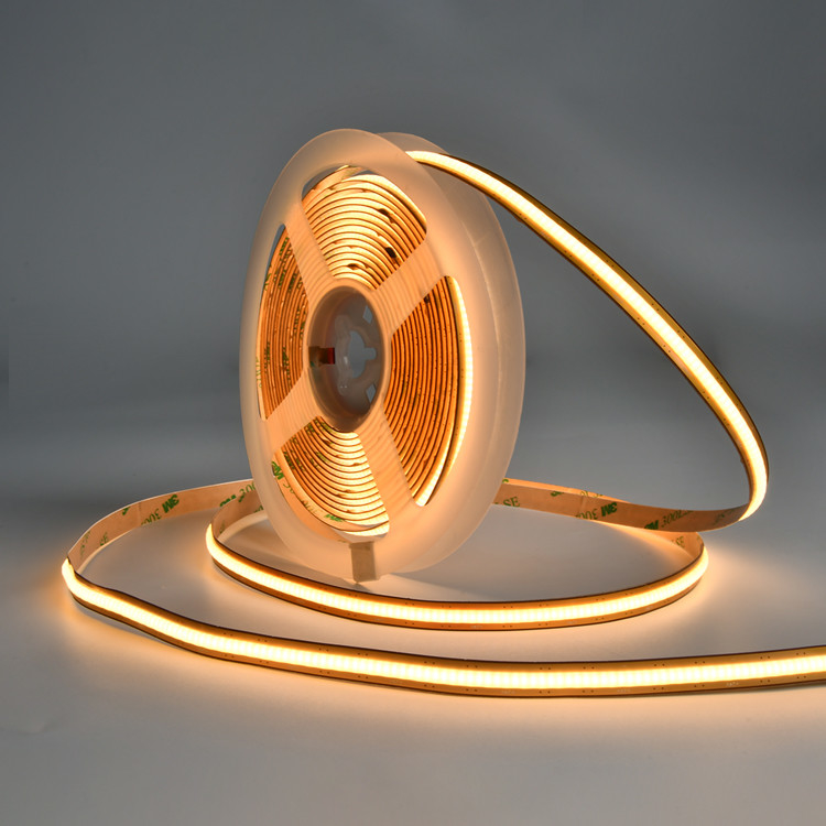 Δωρεάν Κόψιμο DC12V 528LEDS COB Strip Light 3000K Θέρμανση χρώματος IP 20