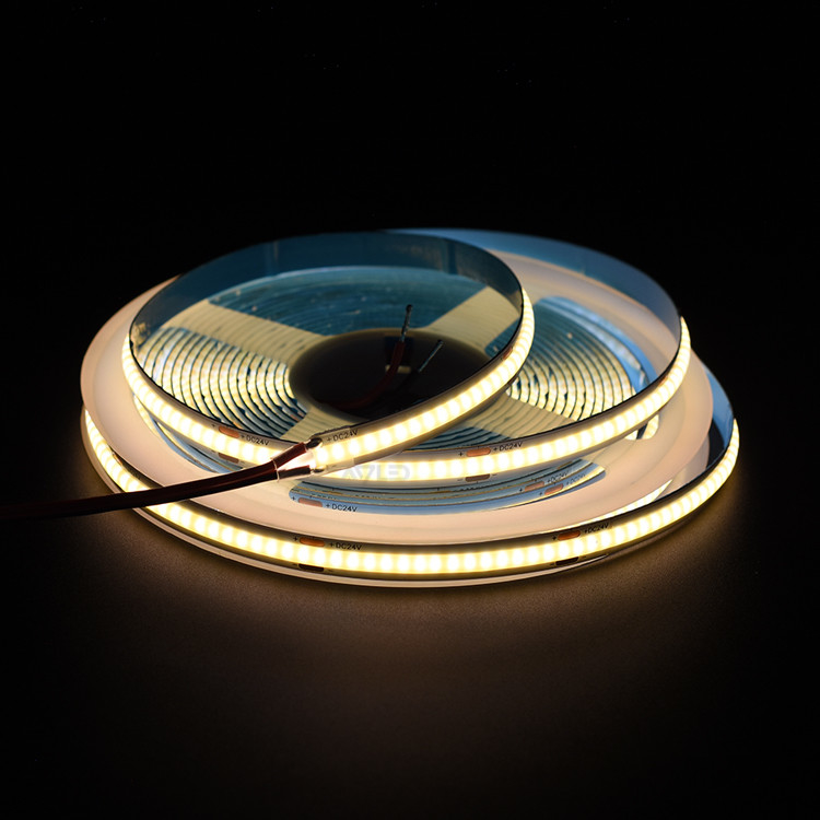 COB Strip Light 320leds Reel-to-Reel DC24V 3000K Θέρμανση χρώματος IP20 Αξιολογείται με UL καταχωρημένη φωτεινότητα και αμυδρότητα