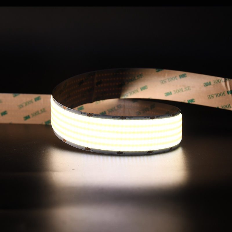 Γραμμική ευέλικτη CRI 90 COB LED λωρίδα 5000mm 6500K Λευκό χρώμα 4600LM/M στην ευρωπαϊκή αγορά