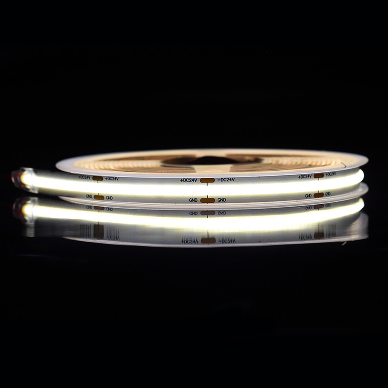 COB LED ταινία με 528 τσιπς 8mm πλάτος και 3000k 4000k και 6500k επιλογές χρώματος για κουρτίνα πινακίδα